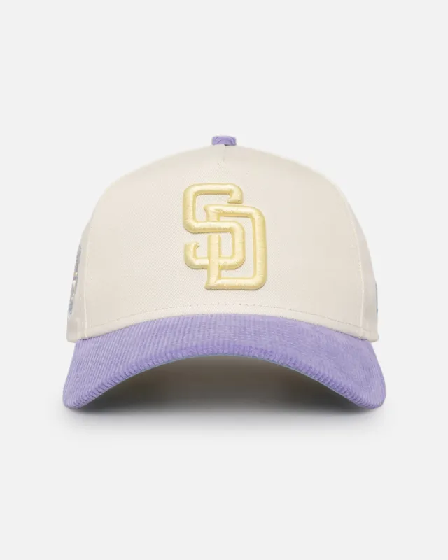New Era San Diego Padres 'Easter Corduroy' 9FORTY A-Frame Snapback White/Lilac sold by Culture Kings