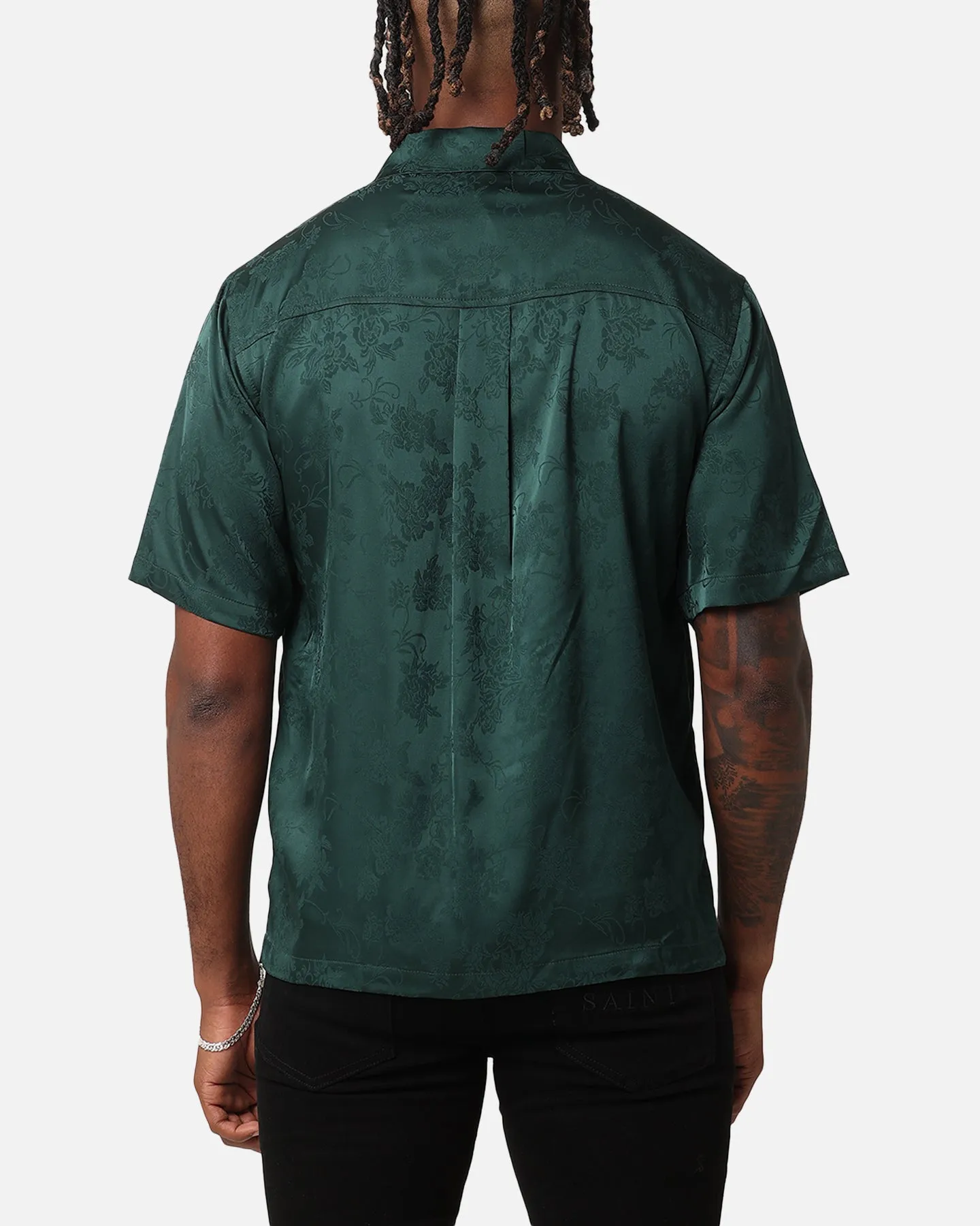 XXIII Carry Satin Button Up Shirt Dark Green sold by Culture Kings product image thumbnail 3