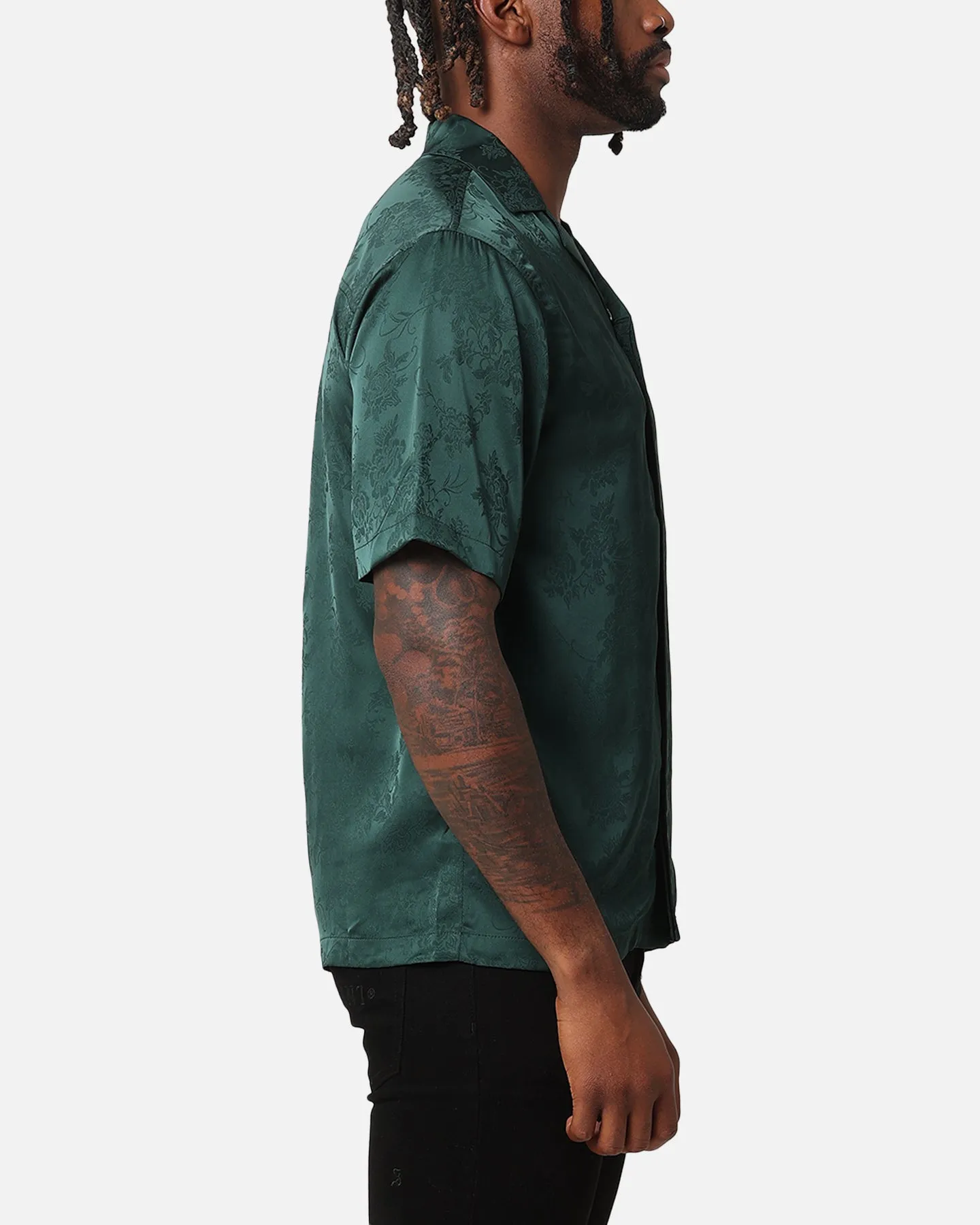 XXIII Carry Satin Button Up Shirt Dark Green sold by Culture Kings product image thumbnail 4