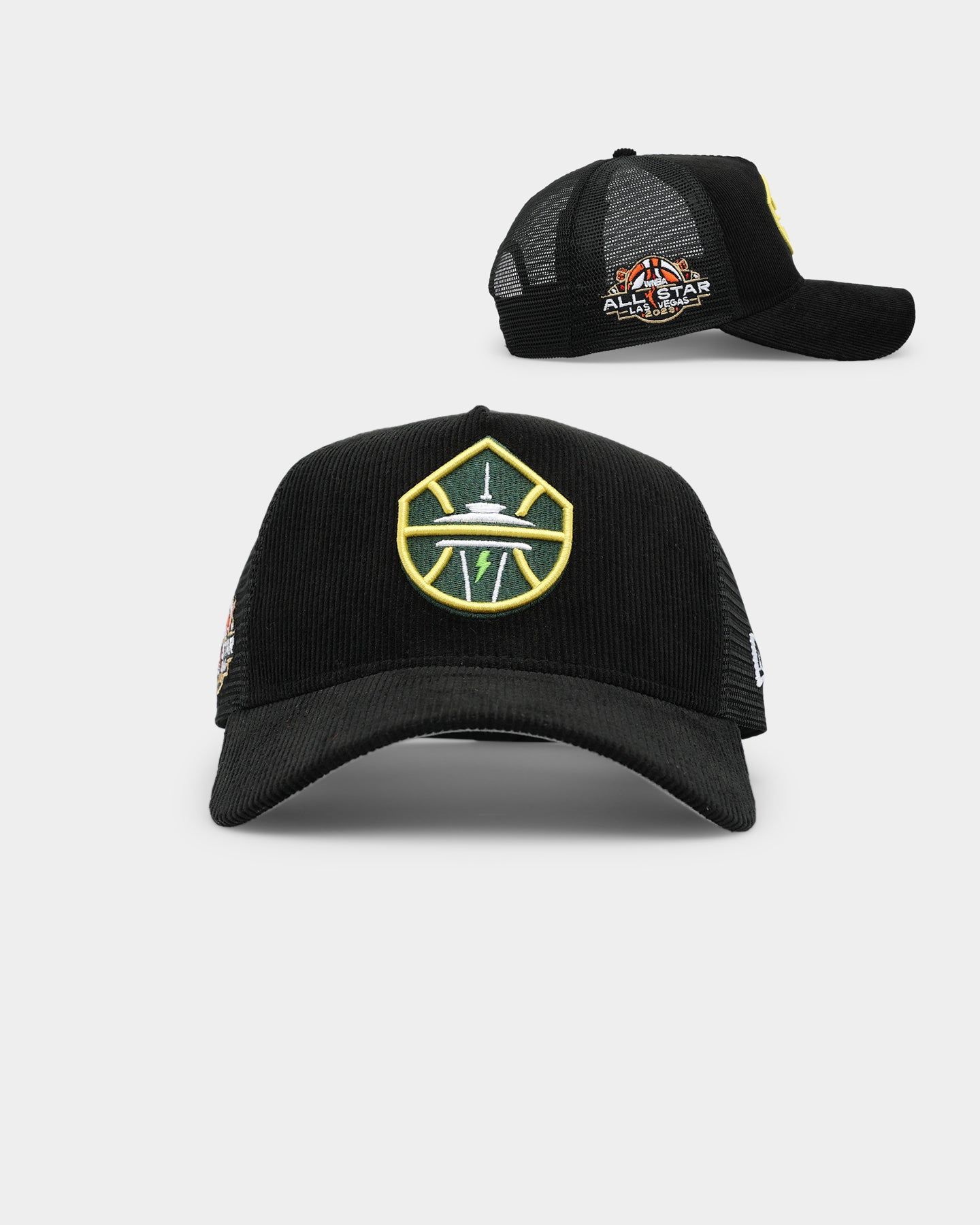 New Era Women's Seattle Storm 'WNBA All Star' 9FORTY A-Frame Trucker Snapback Black sold by Culture Kings
