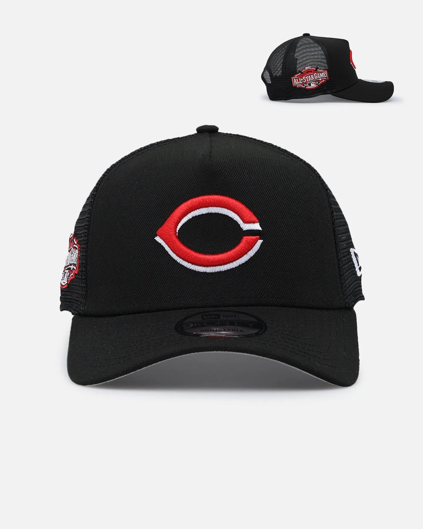 New Era Cincinnati Reds 'Team Color' 9FORTY A-Frame Trucker Snapback OTC sold by Culture Kings