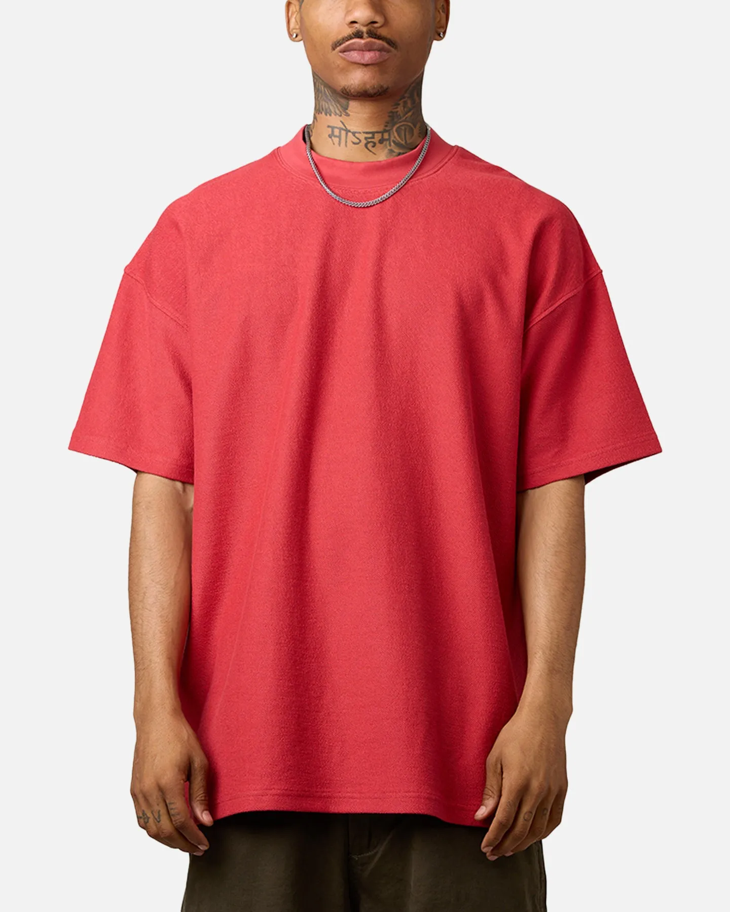 Carre Terry Oversized T-Shirt Red sold by Culture Kings