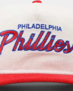 New Era Philadelphia Phillies Corduroy Golfer Snapback Chrome White sold by Culture Kings