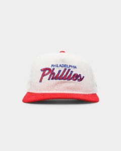 New Era Philadelphia Phillies Corduroy Golfer Snapback Chrome White sold by Culture Kings