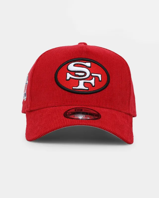 New Era San Francisco 49ers  'NFL Season' Corduroy 9FORTY A-Frame Snapback Red/OTC sold by Culture Kings
