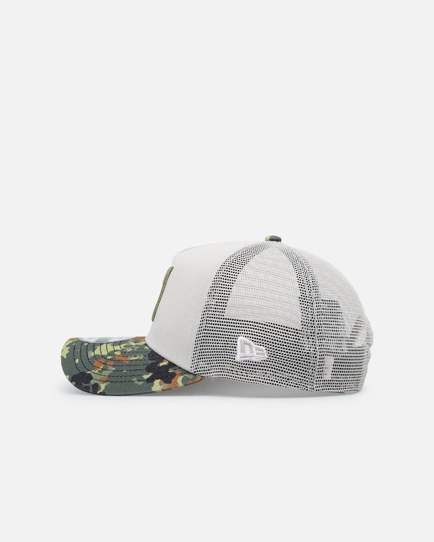 New Era Los Angeles Football Club "Camo Visor" 9FORTY A-Frame Trucker Snapback Stone/Olive sold by Culture Kings product image thumbnail 4