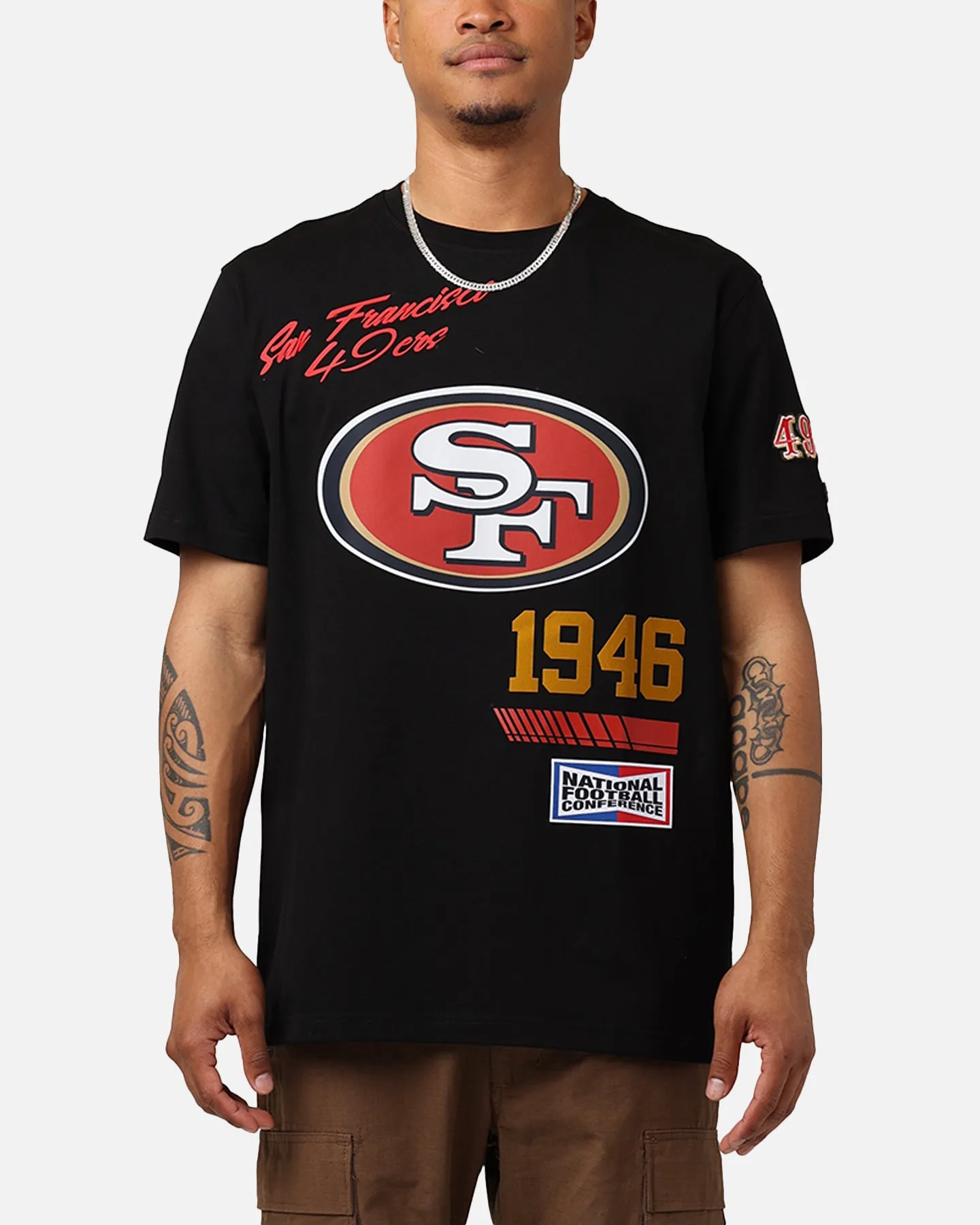 Pro Standard San Francisco 49ers Fast Lane SJ T-Shirt Black sold by Culture Kings