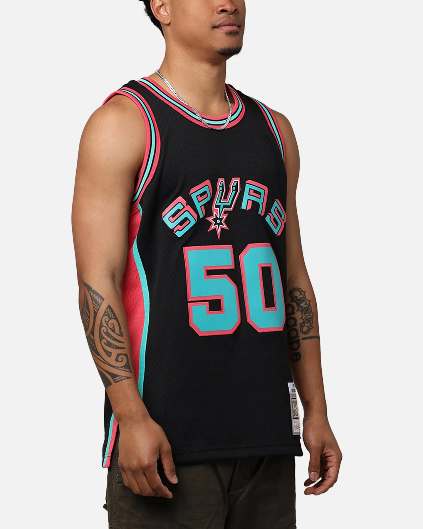 Mitchell & Ness San Antonio Spurs David Robinson 'Spurs 2014 Champs' City Edition '98-99 Swingman Jersey Black sold by Culture Kings product image thumbnail 4