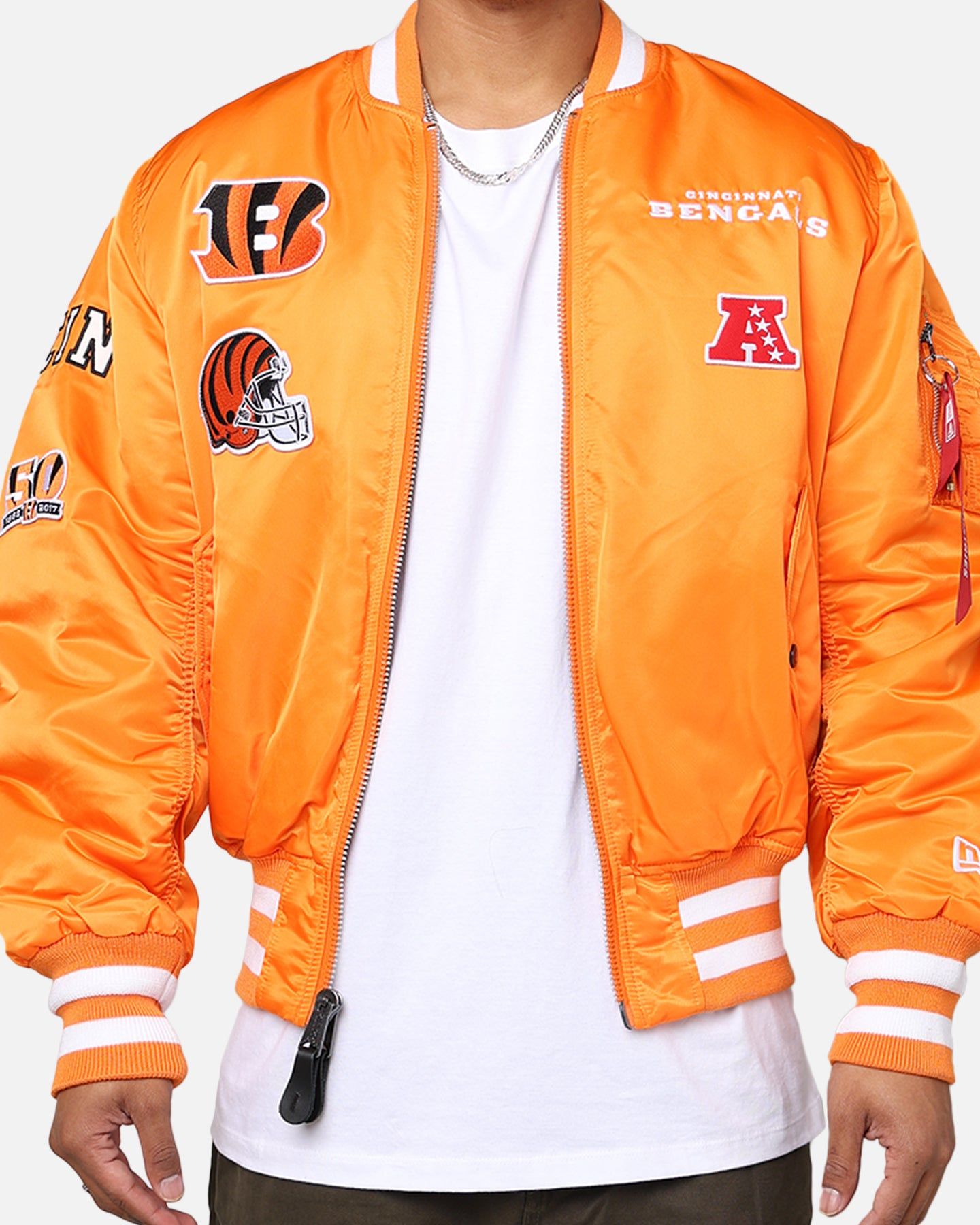 New Era X Alpha Series X NFL Cincinnati Bengals MA-1 Bomber Jacket Orange/Black sold by Culture Kings product image thumbnail 4
