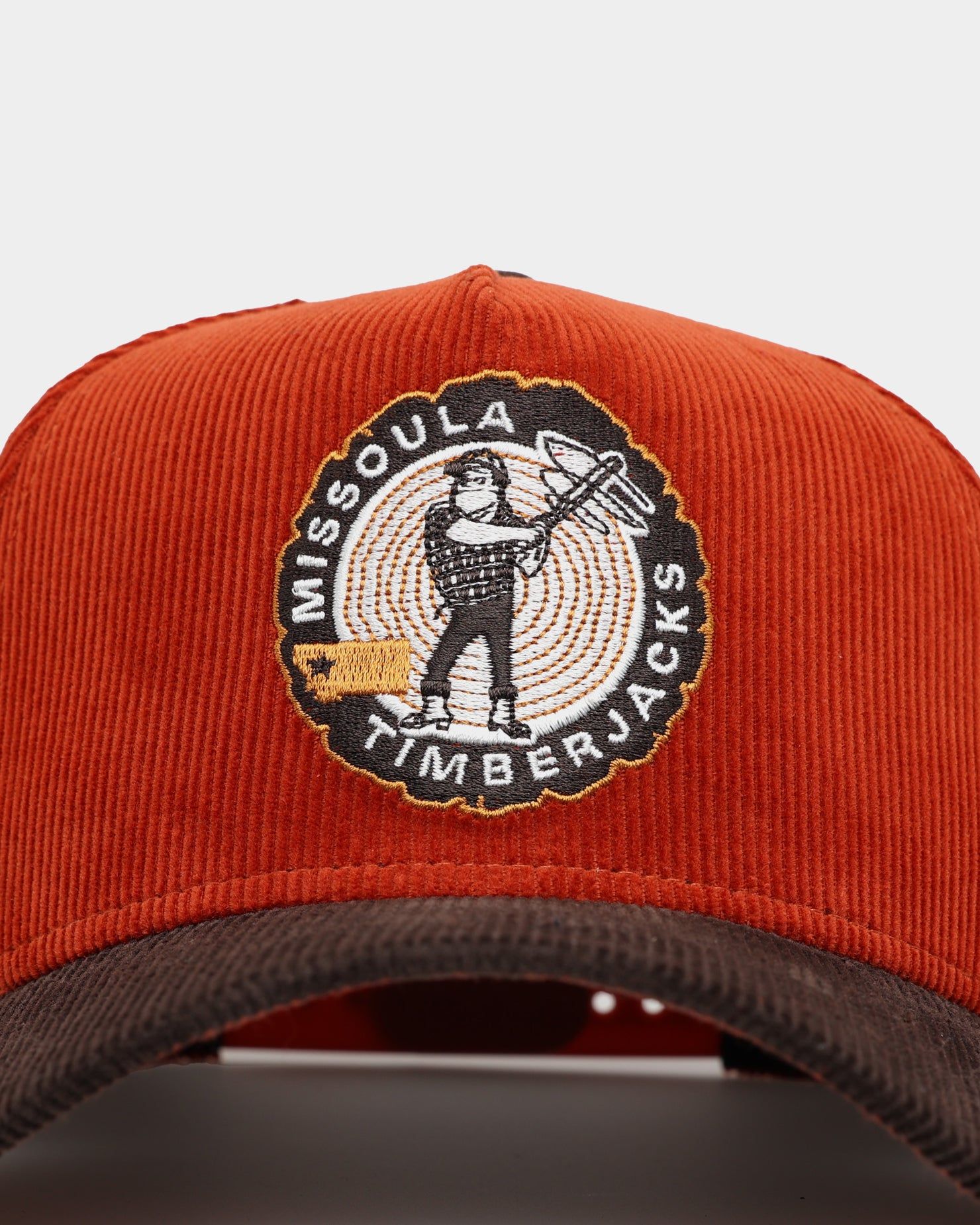 New Era Missoula Timberjacks 'Pumpkin Spice Corduroy' 9FORTY A-Frame Snapback Copper/Brown sold by Culture Kings product image thumbnail 5