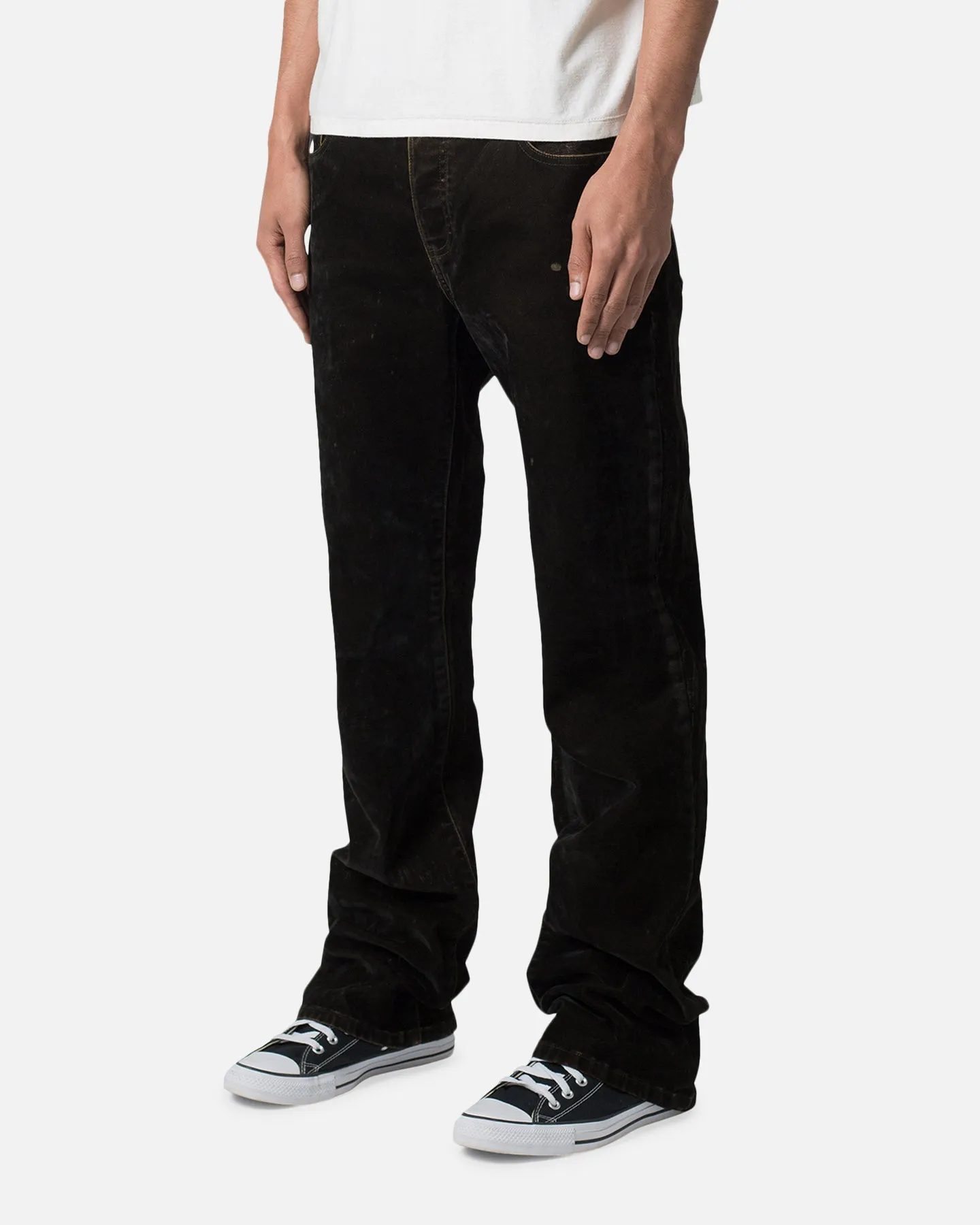 MNML B577 Suede Flare Denim Jeans Brown sold by Culture Kings product image thumbnail 2