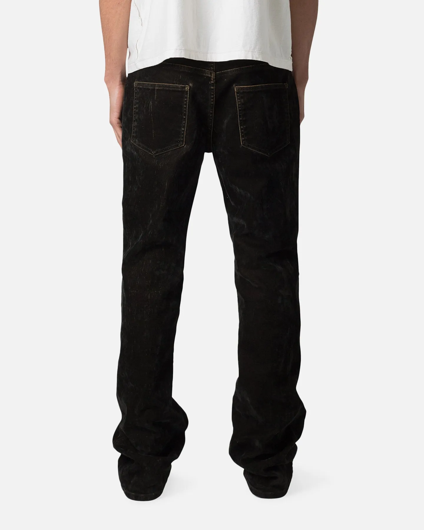 MNML B577 Suede Flare Denim Jeans Brown sold by Culture Kings product image thumbnail 4