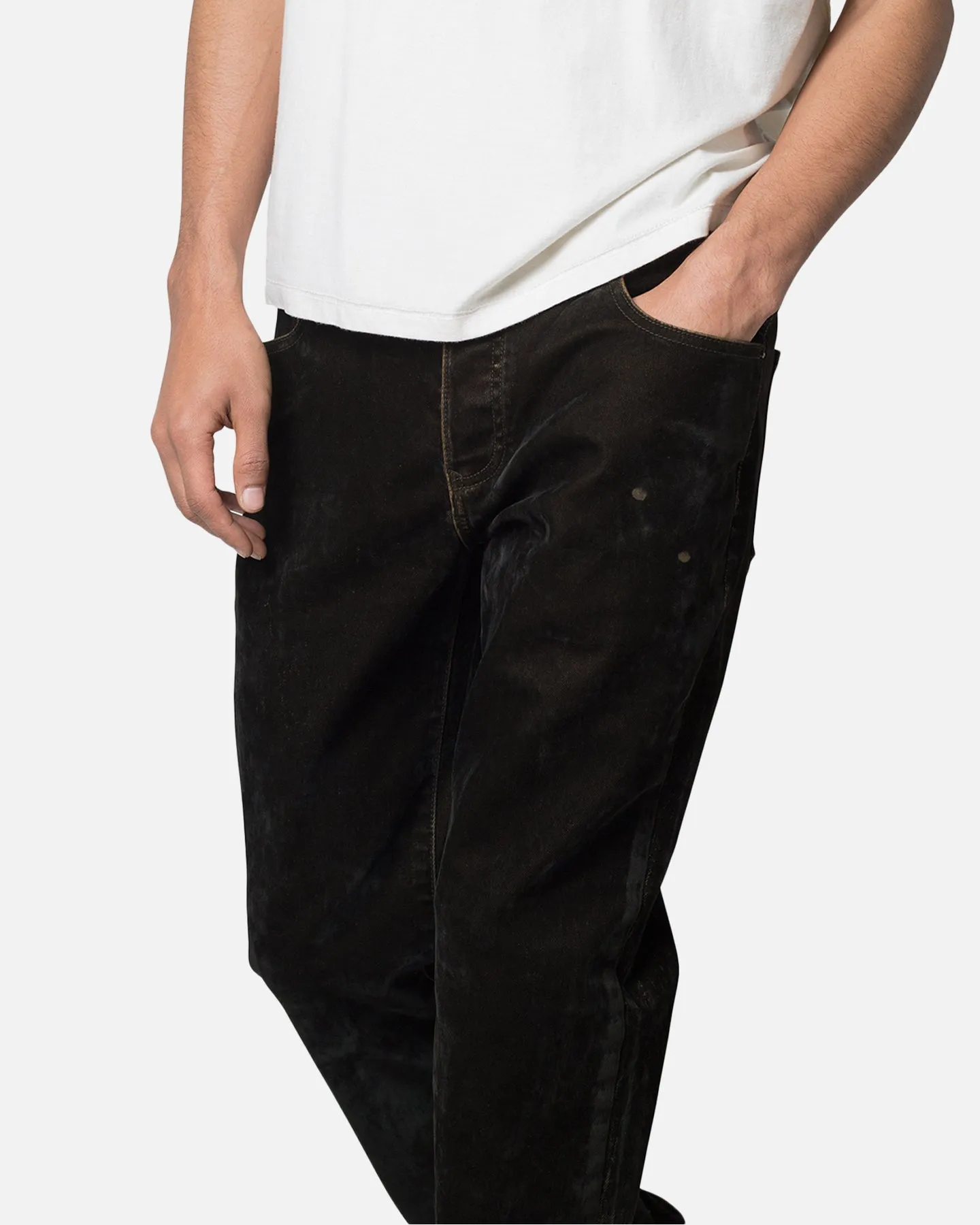 MNML B577 Suede Flare Denim Jeans Brown sold by Culture Kings product image thumbnail 5