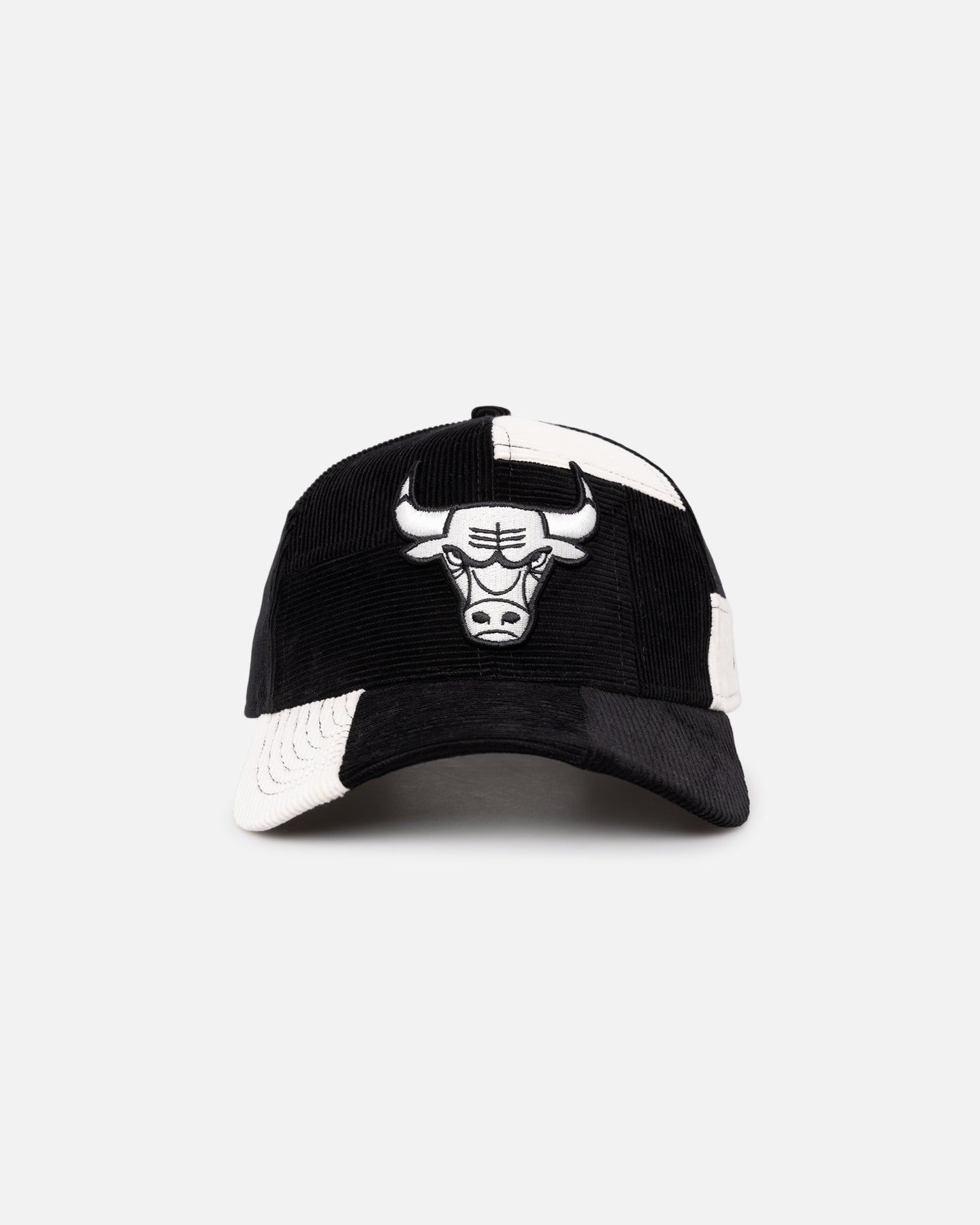 New Era Chicago Bulls 'Patchwork Corduroy' 9FORTY A-Frame Snapback Black/Cream sold by Culture Kings