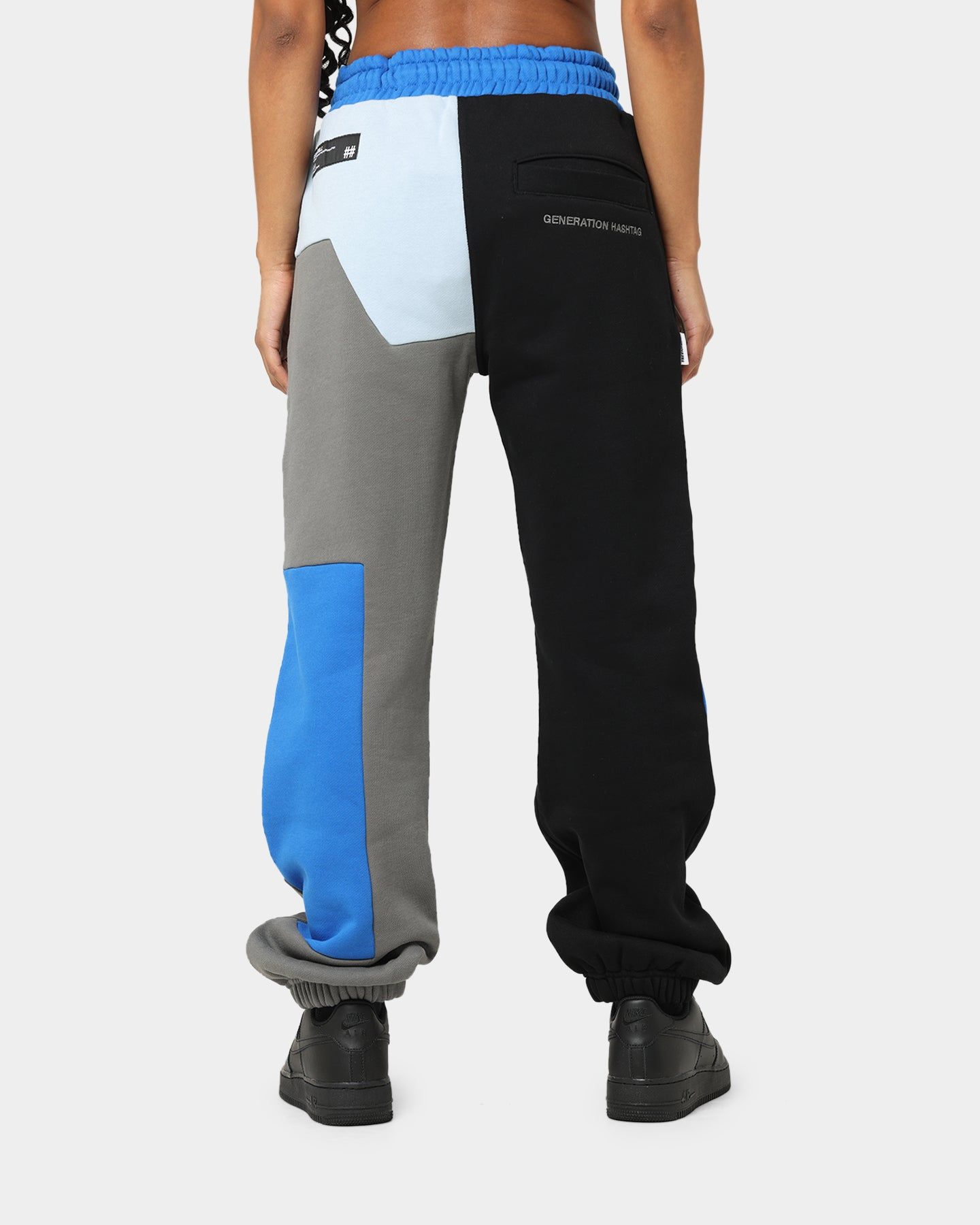 BEENTRILL Patchwork Sweat Pants Blue/Black sold by Culture Kings product image thumbnail 4