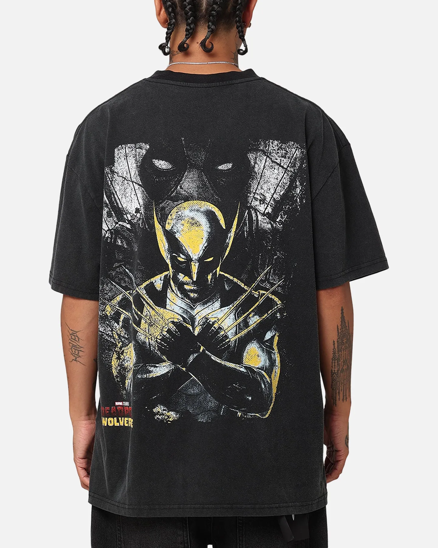 Goat Crew Marvel Deadpool and Wolverine Heavy T-Shirt Vintage Black sold by Culture Kings product image thumbnail 2