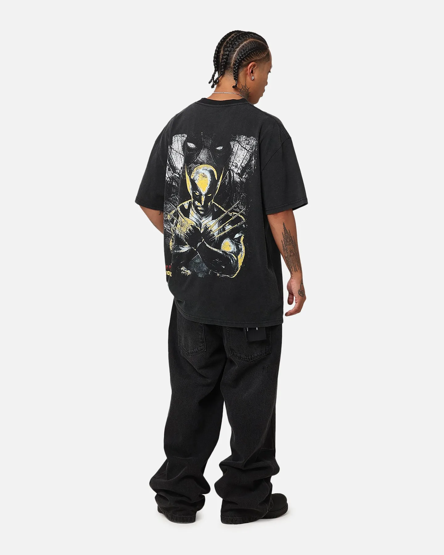 Goat Crew Marvel Deadpool and Wolverine Heavy T-Shirt Vintage Black sold by Culture Kings product image thumbnail 4