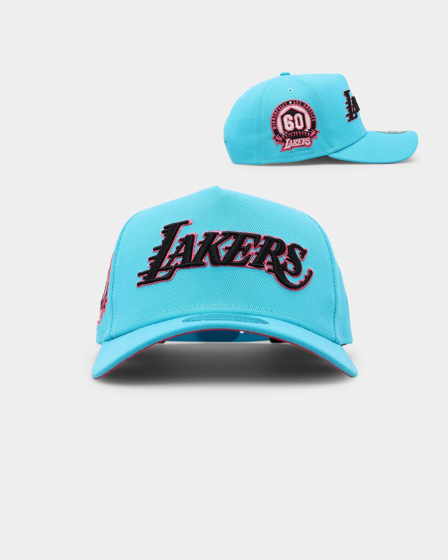 New Era Los Angeles Lakers 'Neon Vice' 9FORTY A-Frame Snapback Neon Blue sold by Culture Kings