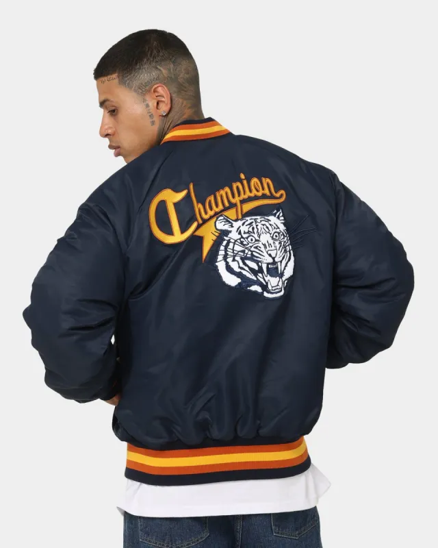 Champion Lifestyle Letterman Jacket Navy sold by Culture Kings