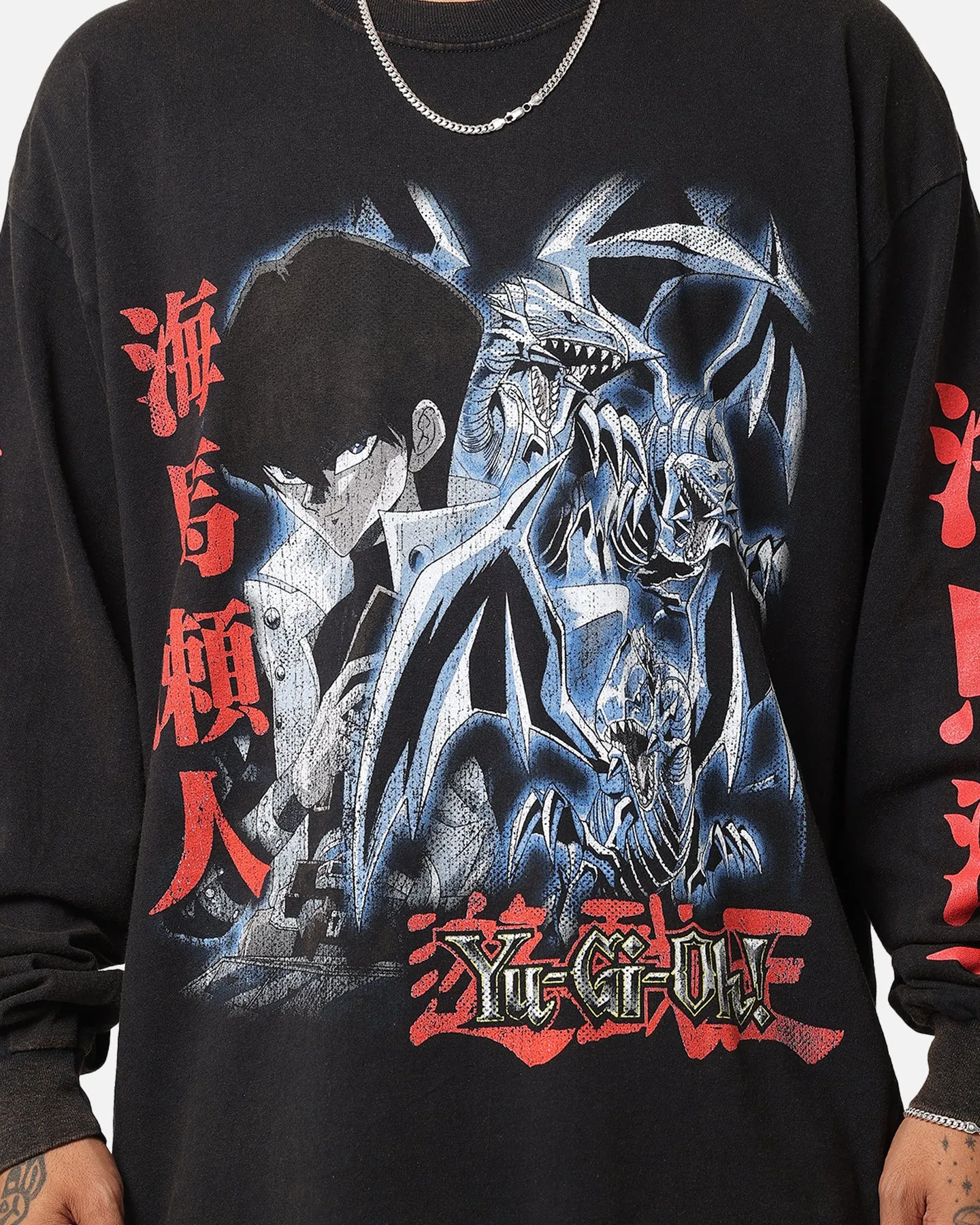 Goat Crew X Yu-Gi-Oh! Seto Kaiba Long Sleeve T-Shirt Black Wash sold by Culture Kings product image thumbnail 4