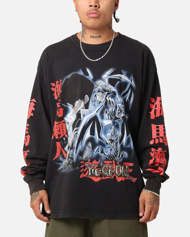 Goat Crew X Yu-Gi-Oh! Seto Kaiba Long Sleeve T-Shirt Black Wash made by Culture Kings