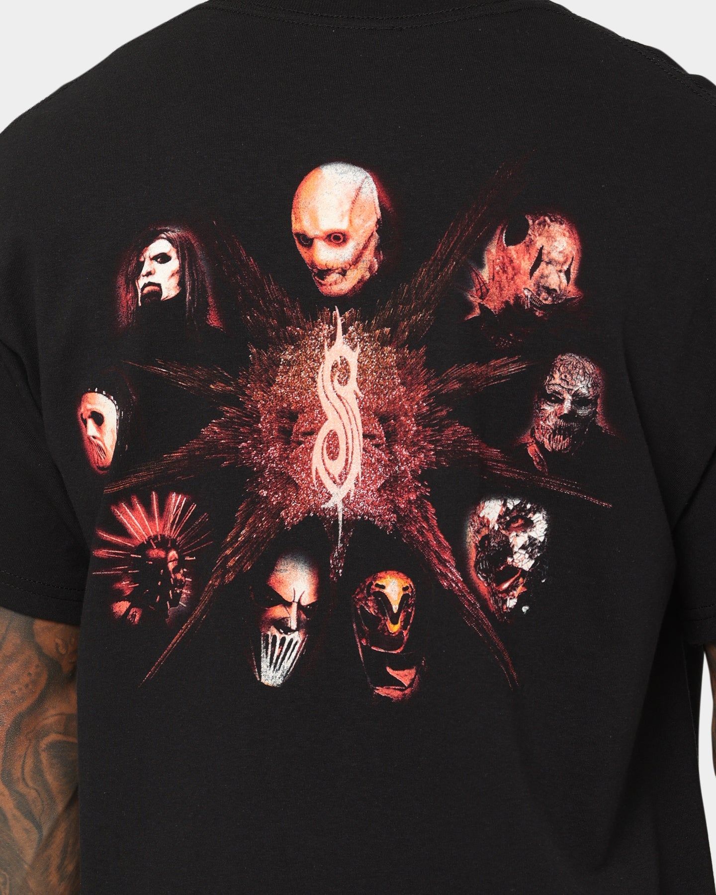 Slipknot Logo And Masks T-Shirt Black sold by Culture Kings product image thumbnail 5