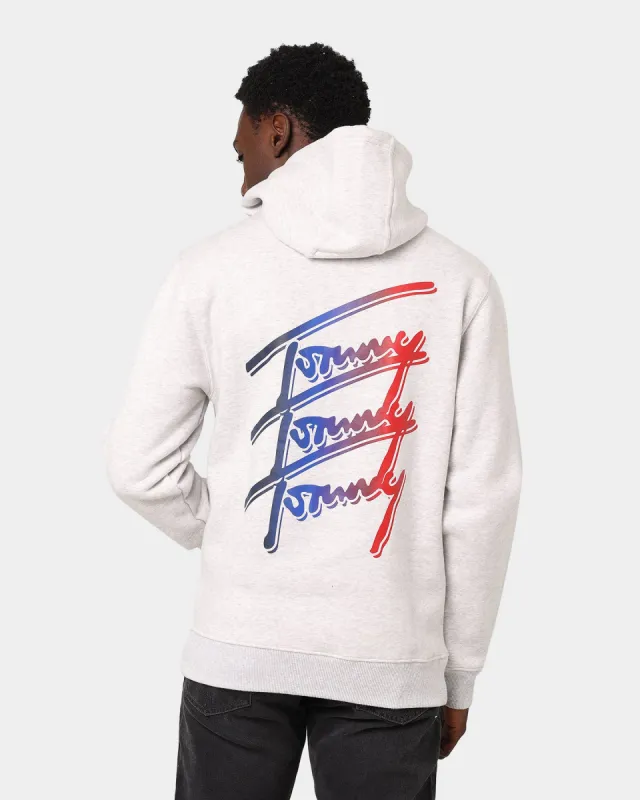 Tommy Jeans Essential Script Hoodie Silver/Grey Heather made by Culture Kings