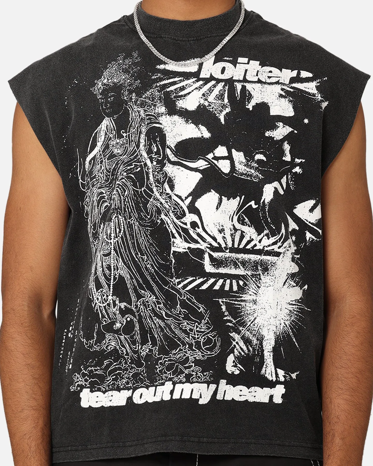 Loiter Soulless Oversized Muscle T-Shirt Vintage Black sold by Culture Kings product image thumbnail 4