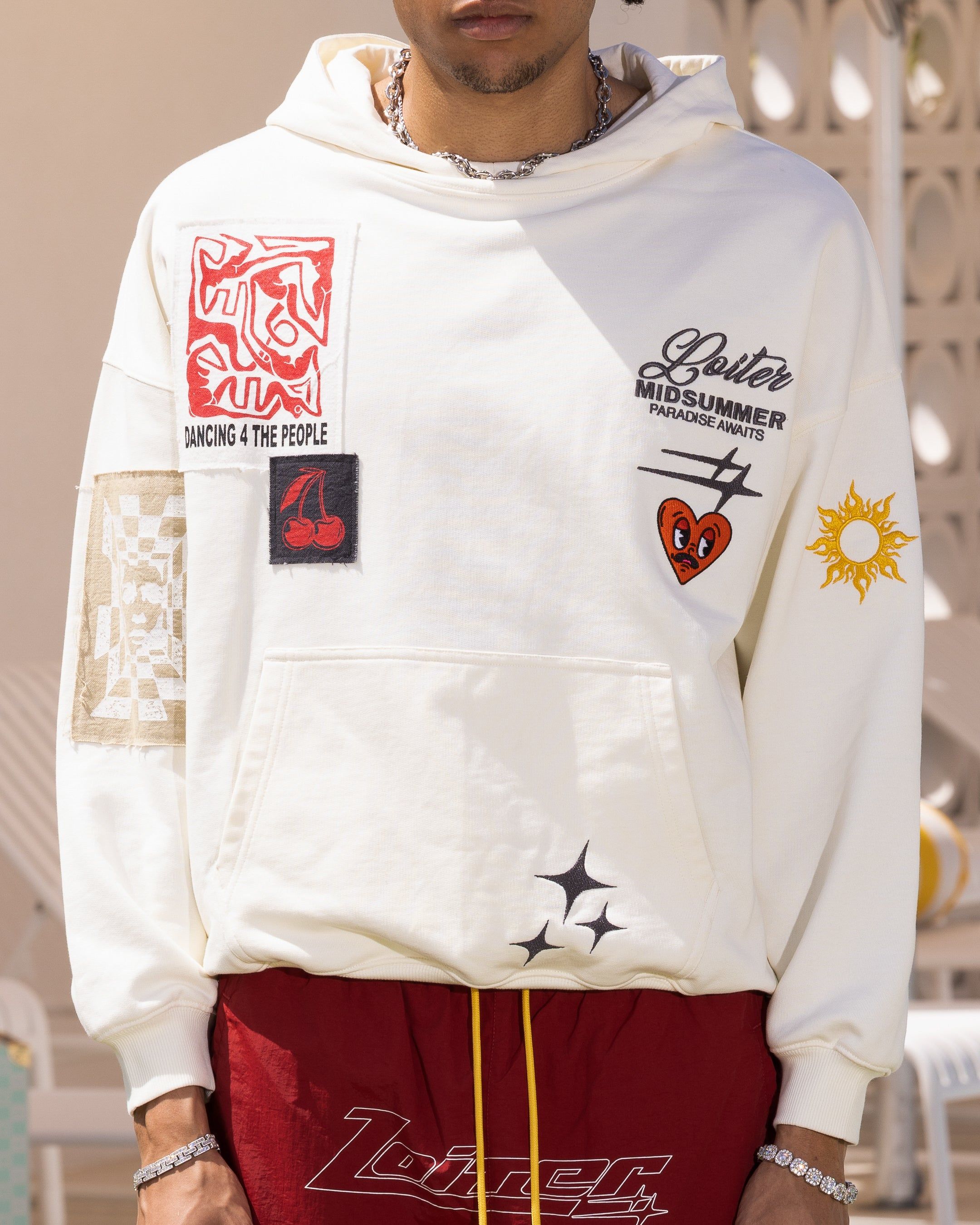 Loiter Patchwork Hoodie Off White sold by Culture Kings product image thumbnail 4