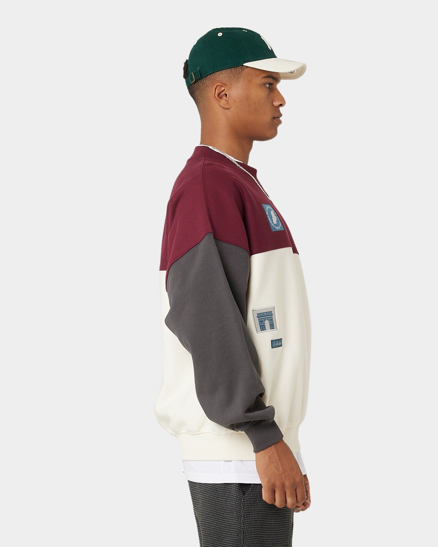 Carre Avant Oversized Panel Crewneck Maroon sold by Culture Kings product image thumbnail 7