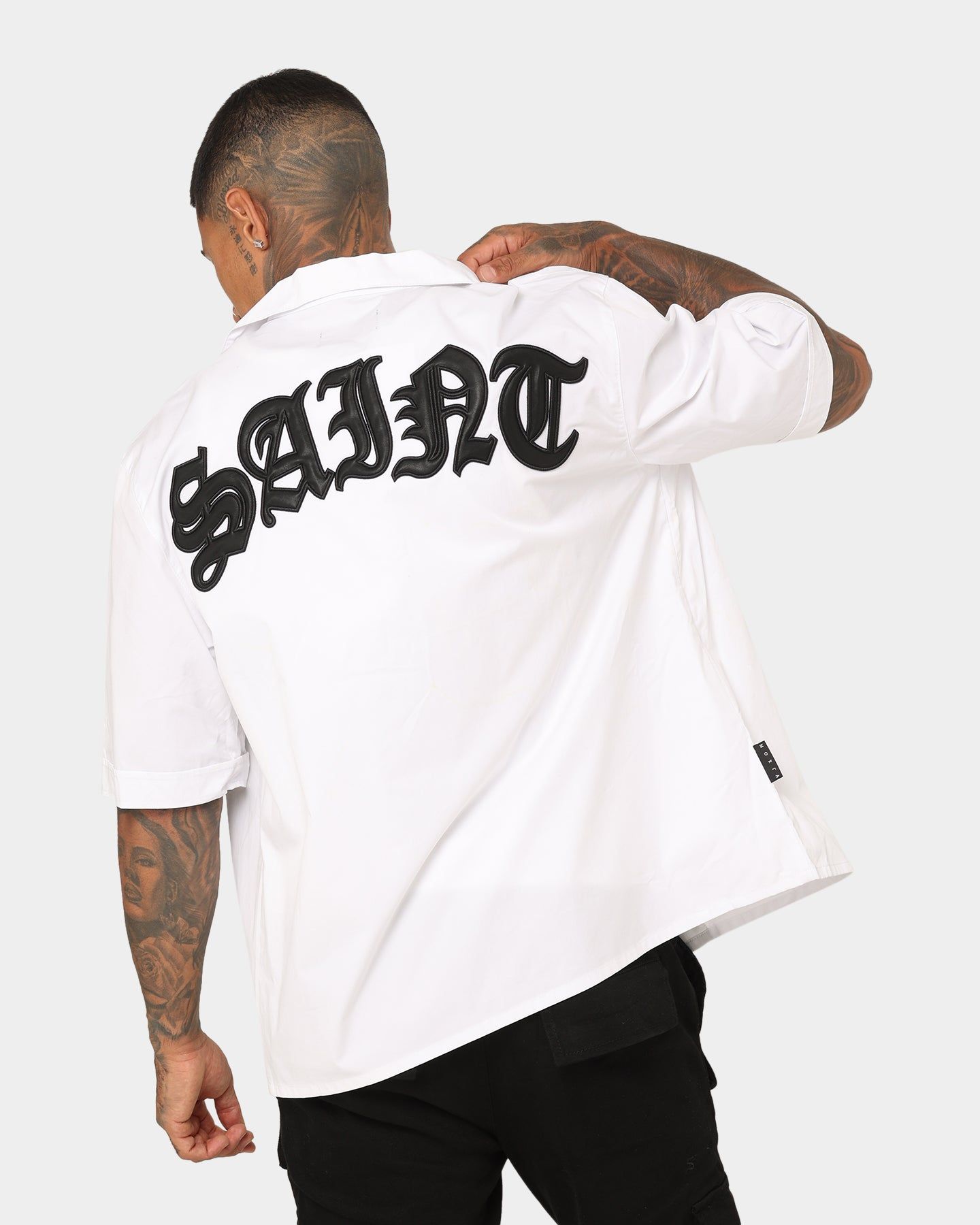 Saint Morta Gothic Bowling Shirt White sold by Culture Kings product image thumbnail 2