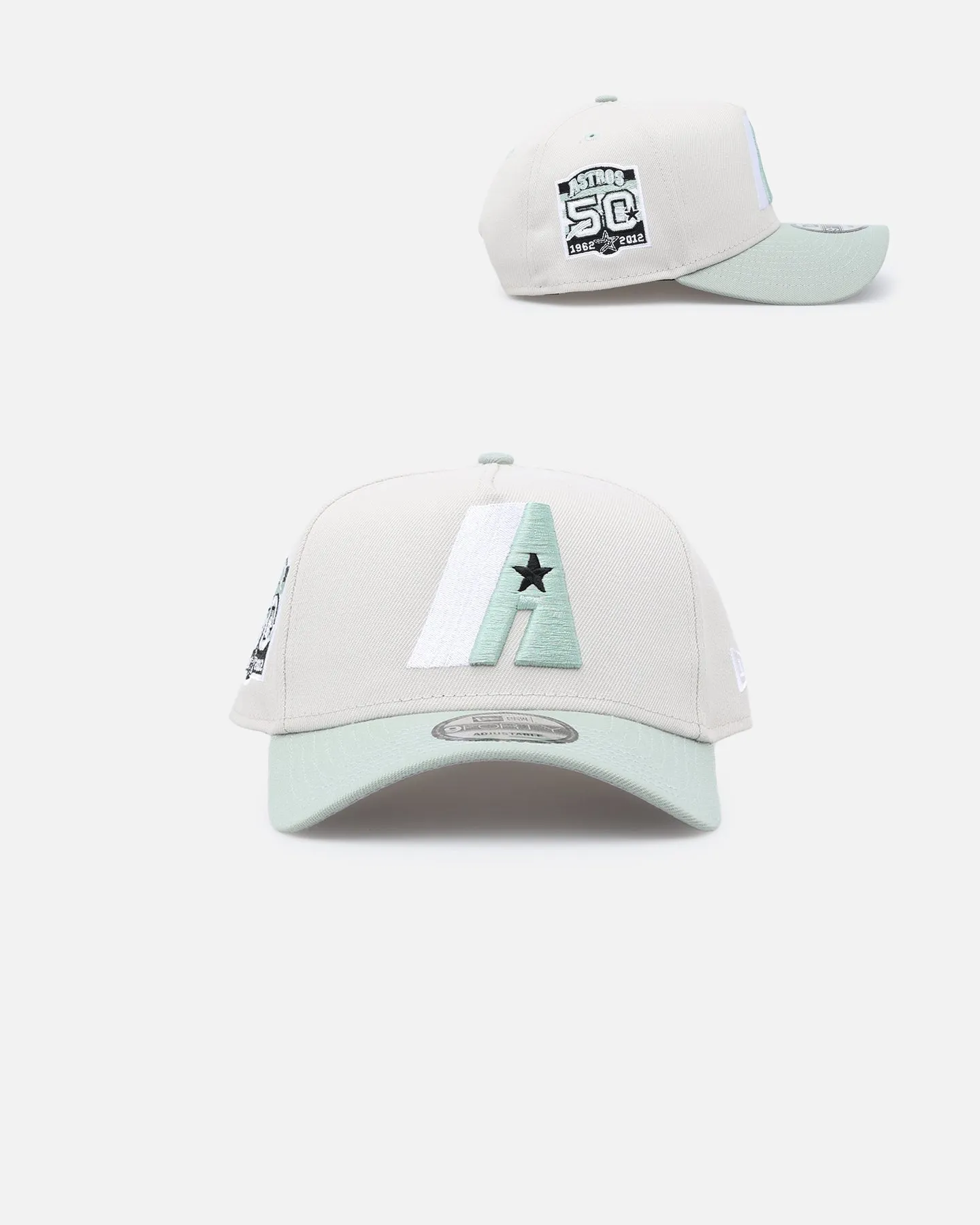 New Era Houston Astros 'Sea Glass' 9FORTY A-Frame Snapback Stone/Green sold by Culture Kings