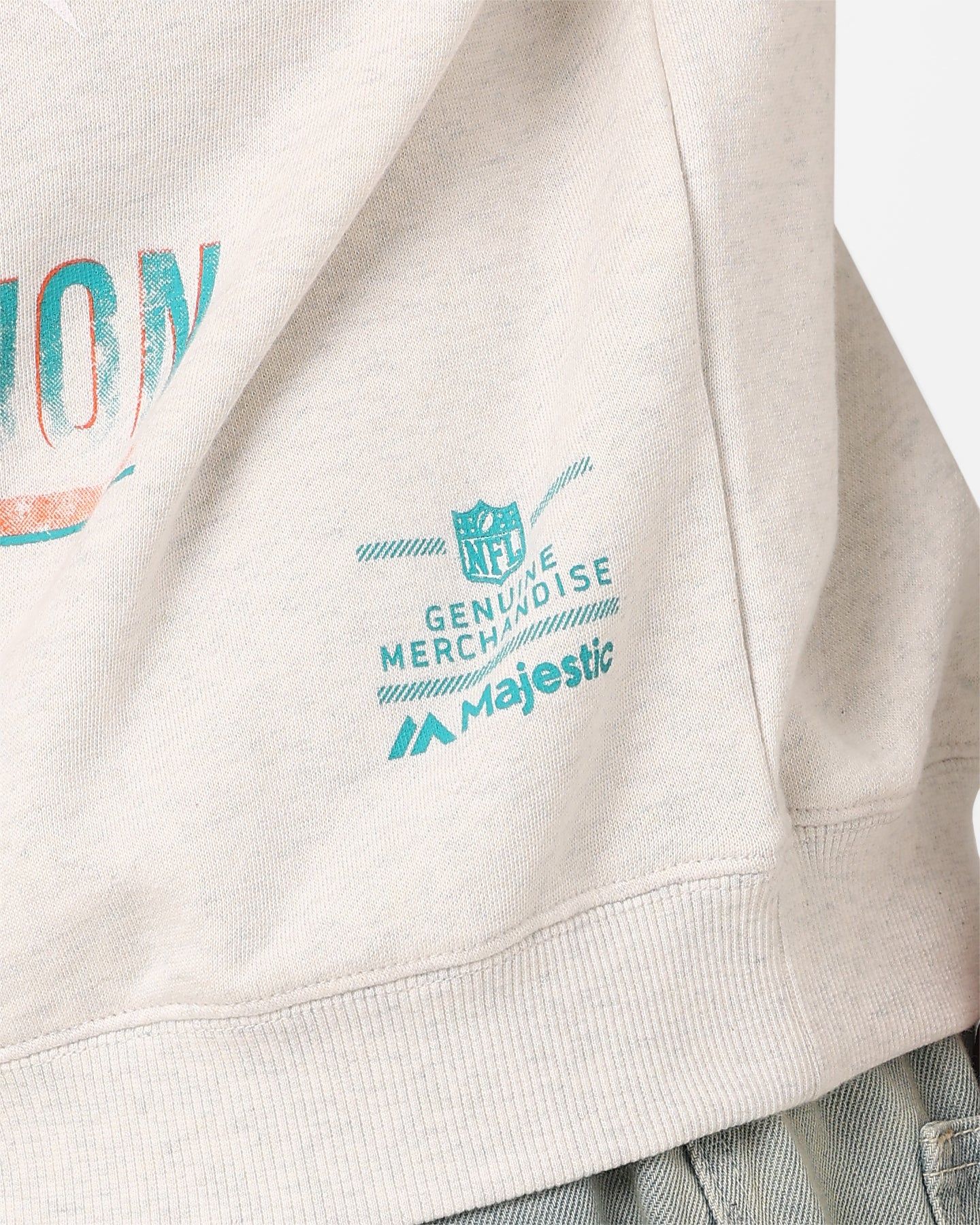 Majestic Athletic Miami Dolphins Arch Rise Crewneck Sweatshirt Vintage White Marle sold by Culture Kings product image thumbnail 7