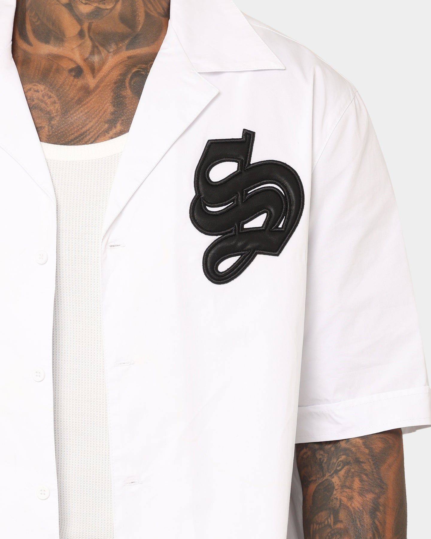 Saint Morta Gothic Bowling Shirt White sold by Culture Kings product image thumbnail 4