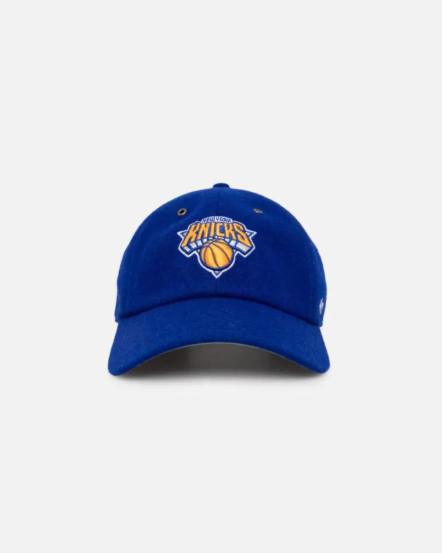 47 Brand New York Knicks Wooly Clean Up Strapback Royal sold by Culture Kings