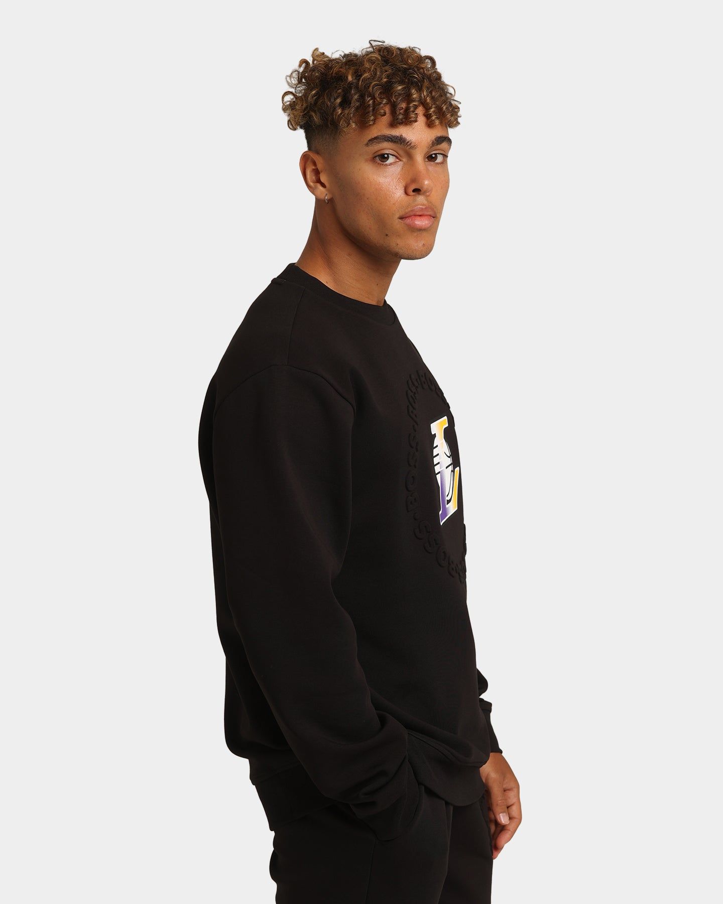 Hugo Boss Hugo Boss X NBA Basic Los Angeles Lakers Crewneck Sweatshirt Black sold by Culture Kings product image thumbnail 5