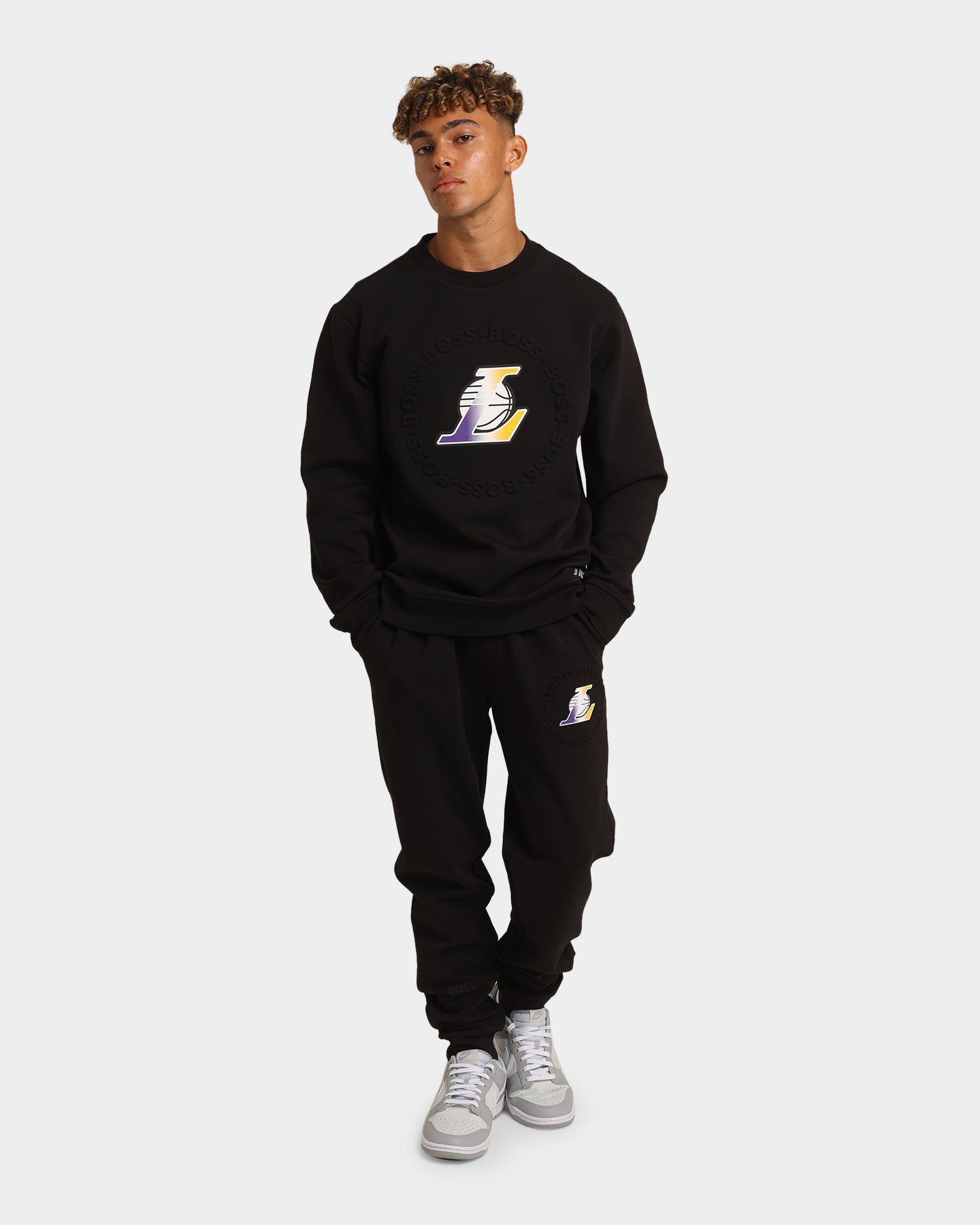Hugo Boss Hugo Boss X NBA Basic Los Angeles Lakers Crewneck Sweatshirt Black sold by Culture Kings product image thumbnail 2
