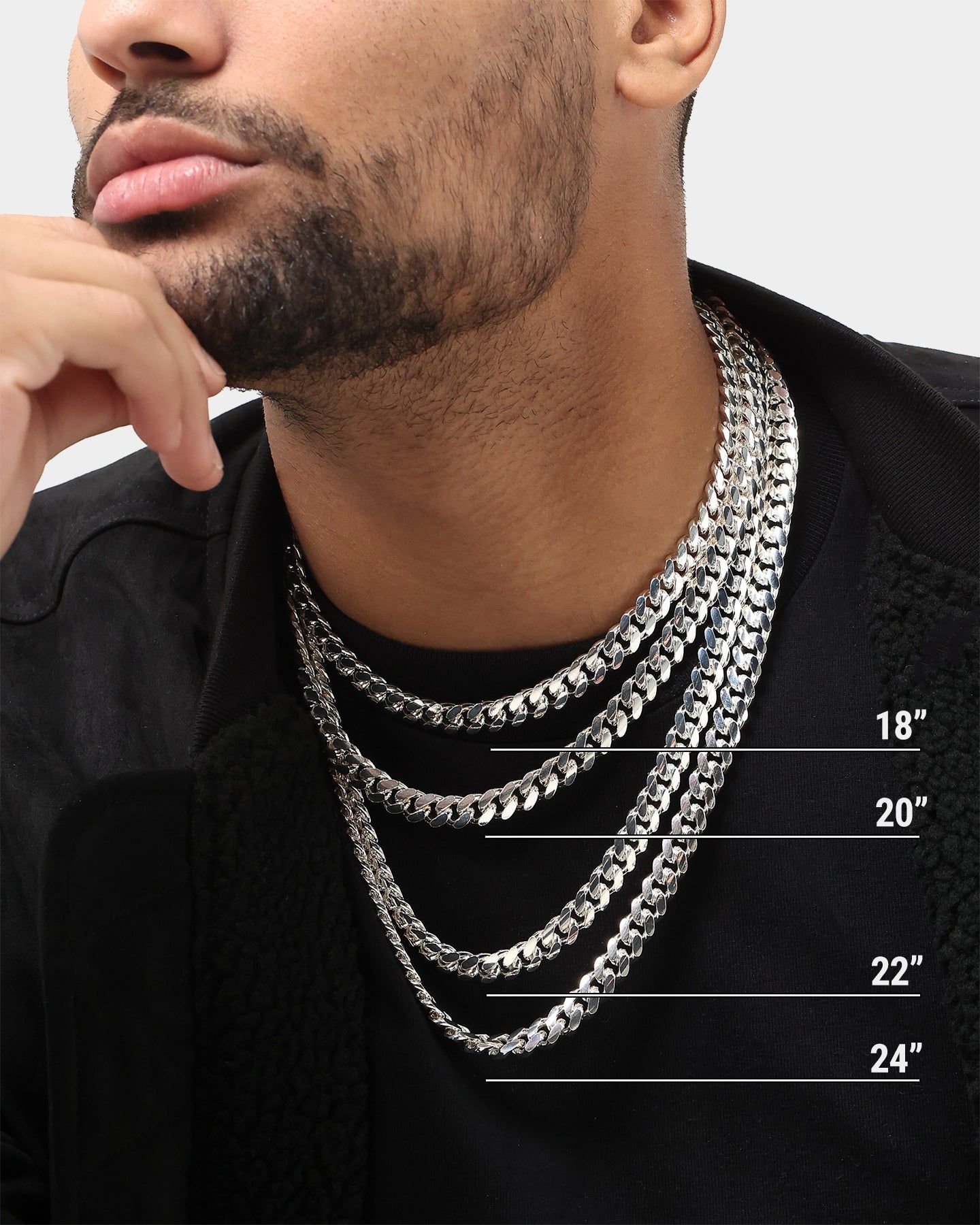 House Of Auric 10mm Cuban Link Chain Sterling Silver sold by Culture Kings product image thumbnail 3