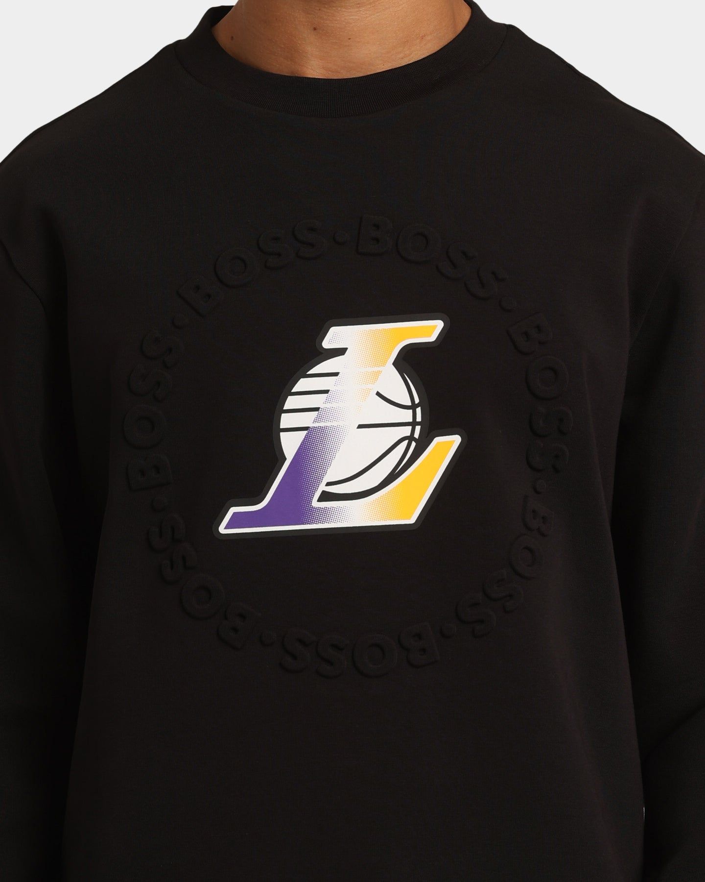 Hugo Boss Hugo Boss X NBA Basic Los Angeles Lakers Crewneck Sweatshirt Black sold by Culture Kings product image thumbnail 3