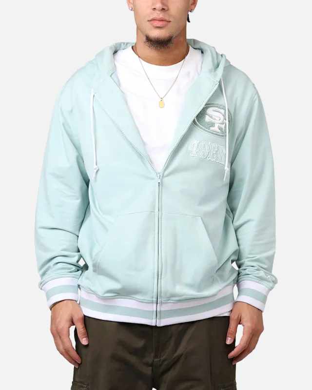 New Era San Francisco 49ers 'Logo Select Mint' Full Zip Hoodie Mint/White sold by Culture Kings