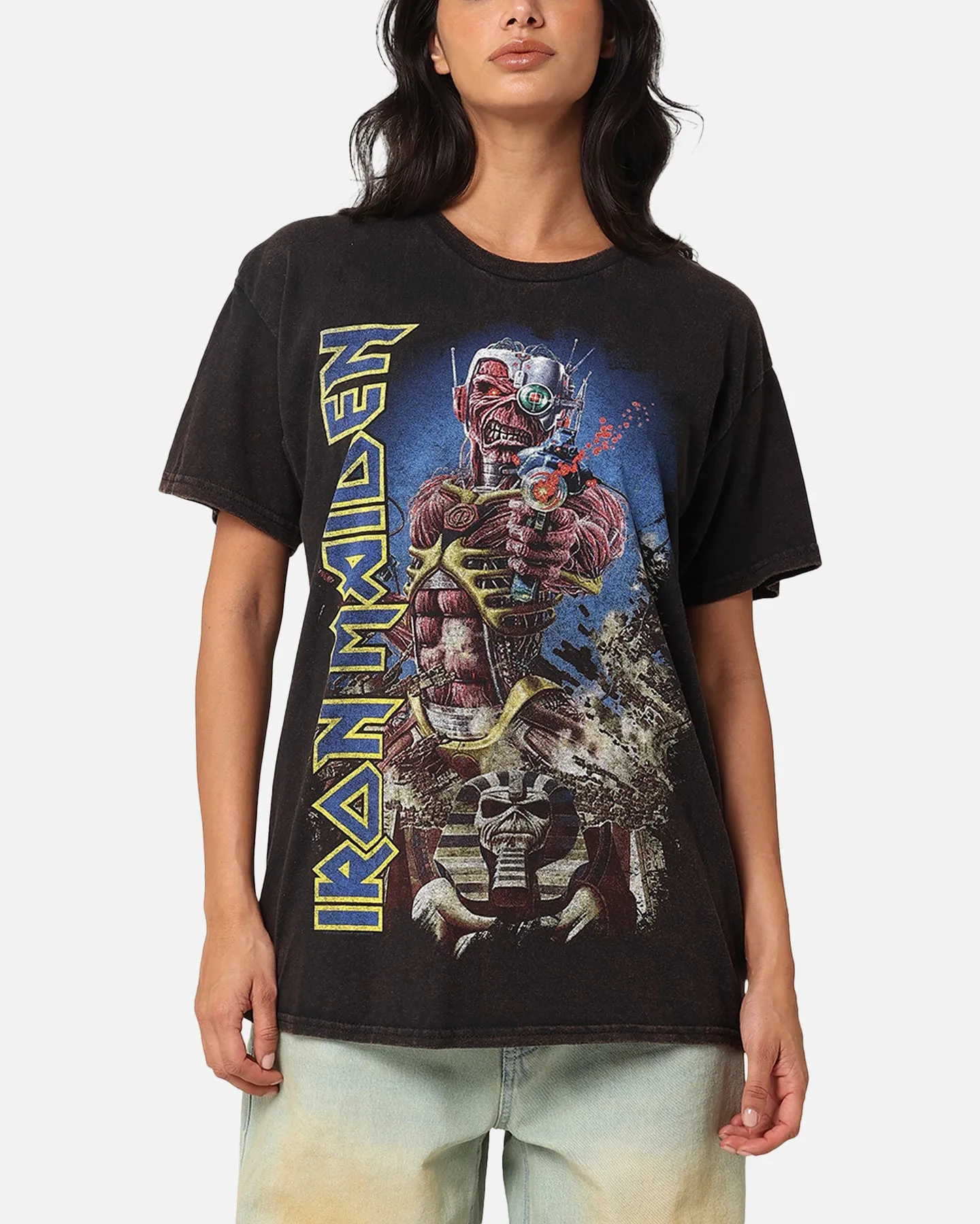 Iron Maiden Back In Time Vintage T-Shirt Black Vintage sold by Culture Kings