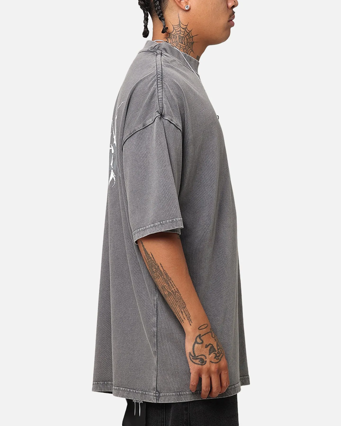 The Anti Order Chaos Mock Neck T-Shirt Washed Charcoal sold by Culture Kings product image thumbnail 5