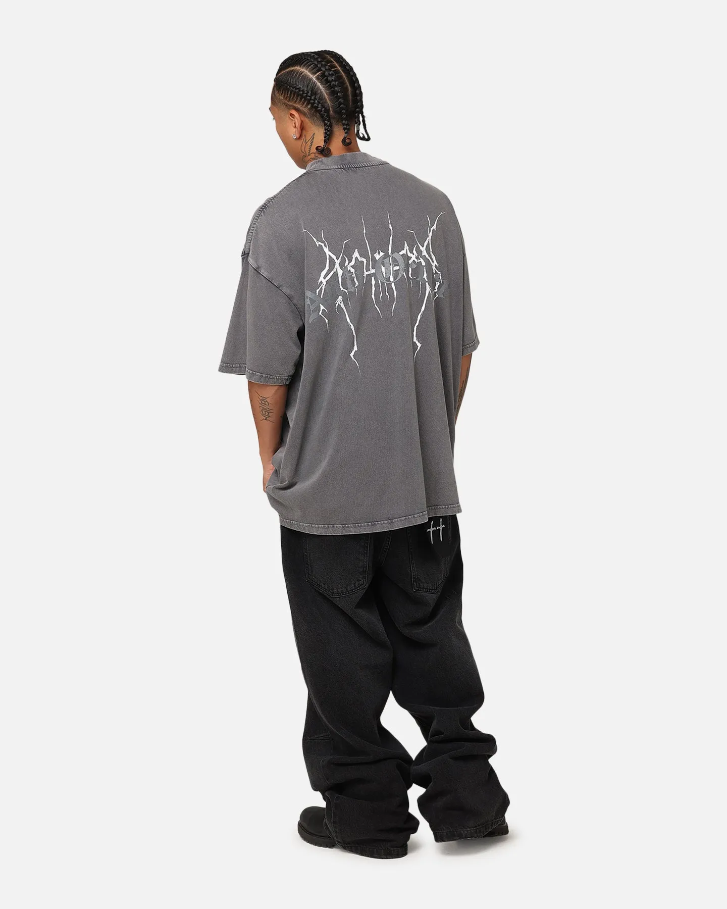 The Anti Order Chaos Mock Neck T-Shirt Washed Charcoal sold by Culture Kings product image thumbnail 3