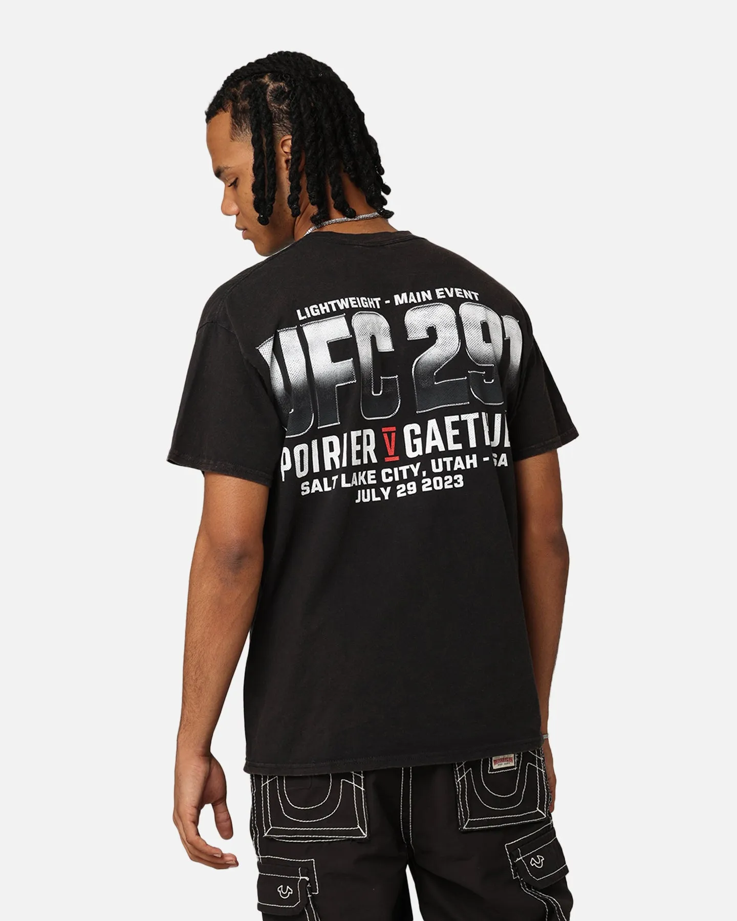 UFC By Goat Crew Dustin Poirier vs. Justin Gaethje BMF Fight Vintage T-Shirt Black Wash sold by Culture Kings product image thumbnail 2