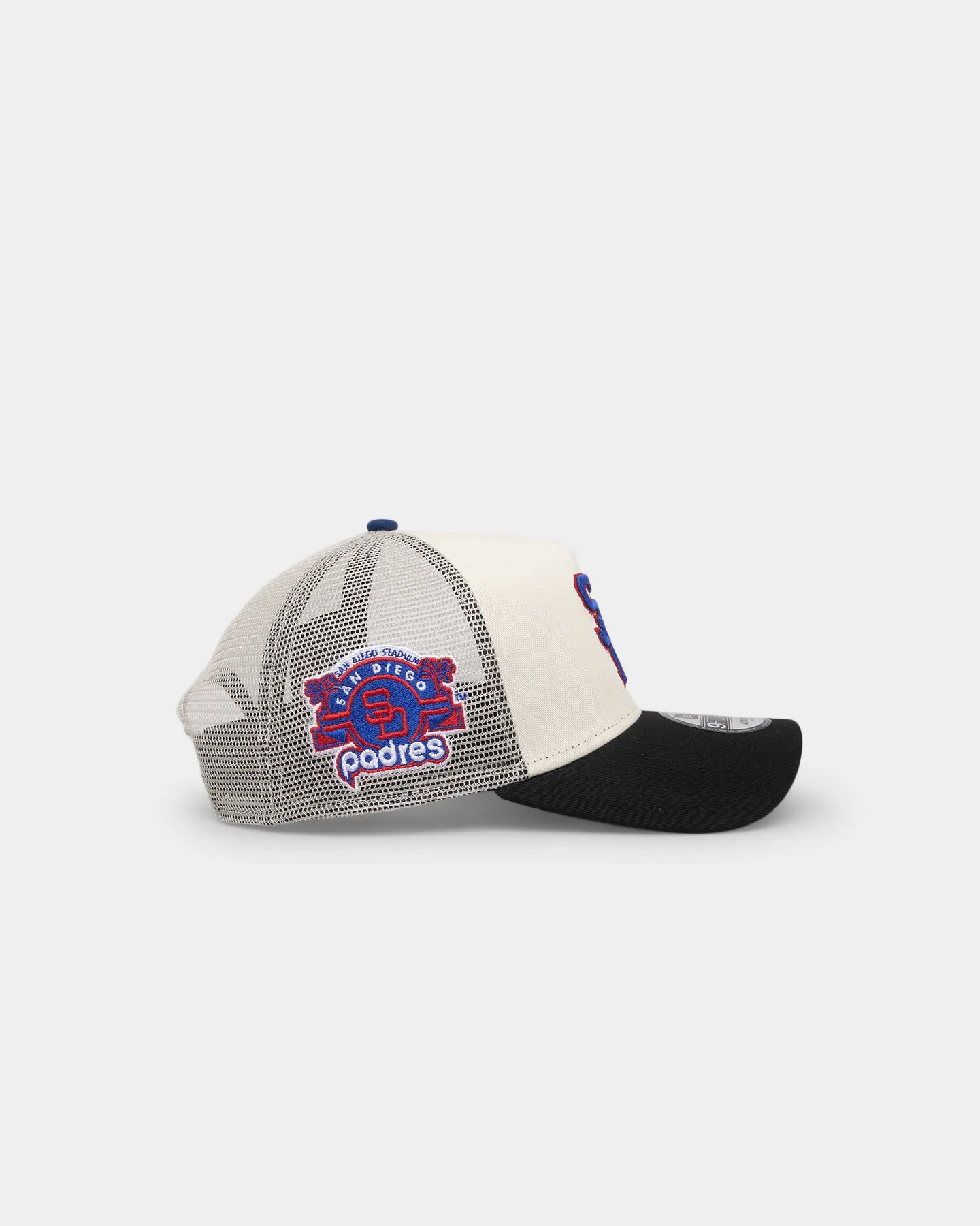 New Era San Diego Padres 'Retro Mosaic' 9FORTY A-Frame Trucker Snapback White/Black sold by Culture Kings product image thumbnail 3