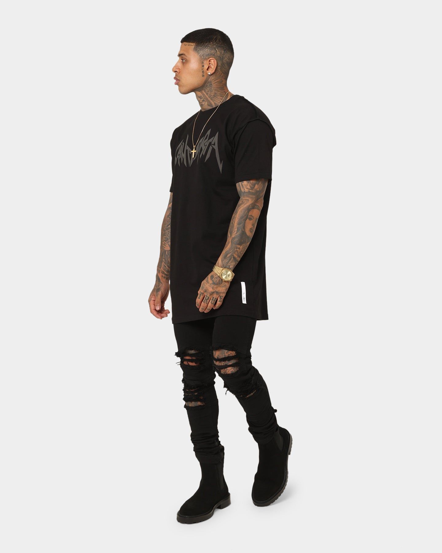 Saint Morta Metal Lafayette T-Shirt Black/Black sold by Culture Kings product image thumbnail 2