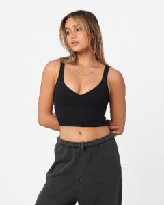 Joah Brown Women's Contour Crop Tank Top Onyx sold by Culture Kings