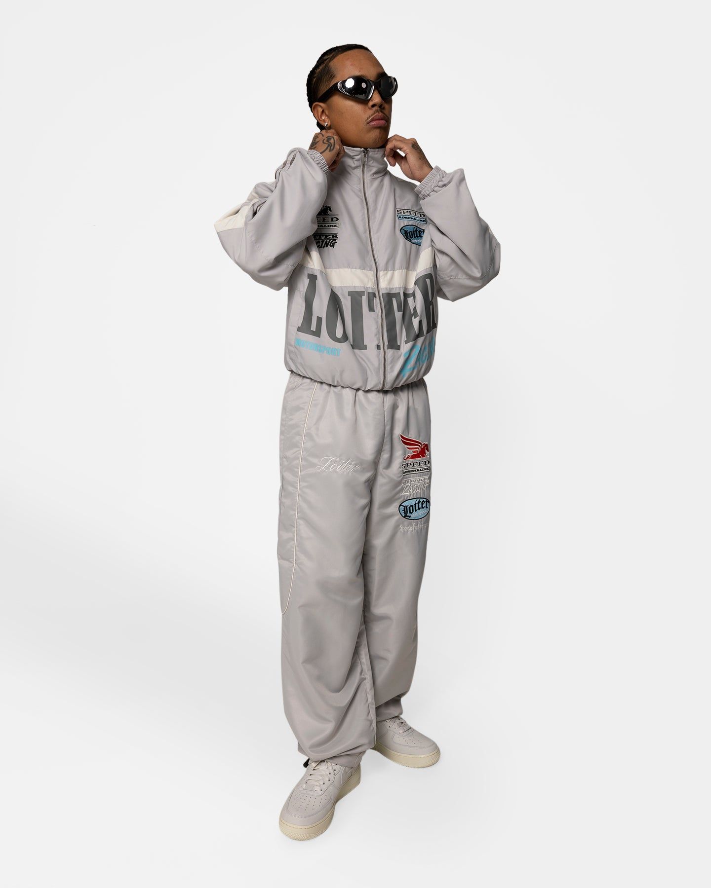 Loiter Speedway Windbreaker Jacket Grey sold by Culture Kings product image thumbnail 3