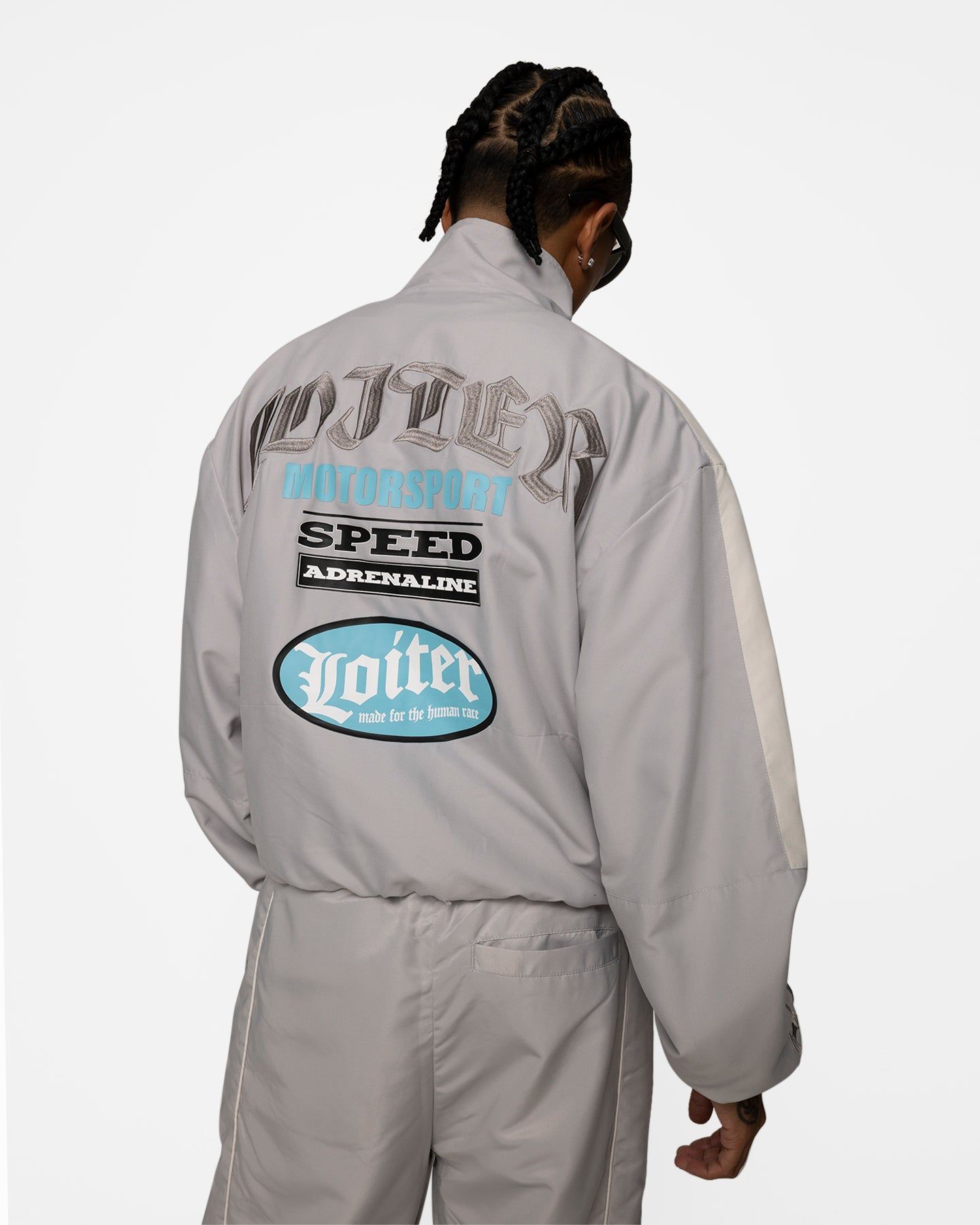 Loiter Speedway Windbreaker Jacket Grey sold by Culture Kings product image thumbnail 2