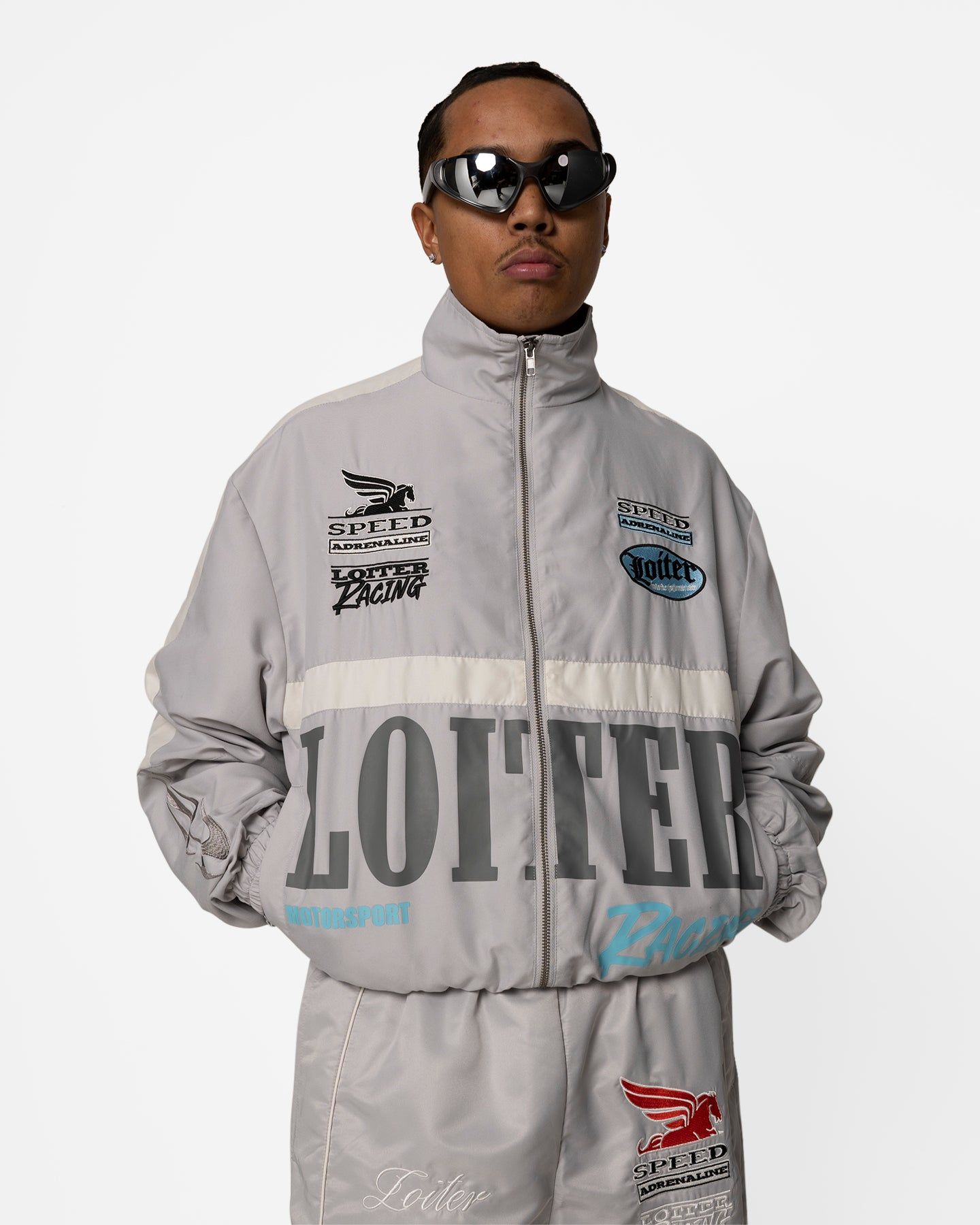 Loiter Speedway Windbreaker Jacket Grey sold by Culture Kings
